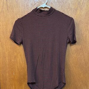 Striped Black and Brown Bodysuit